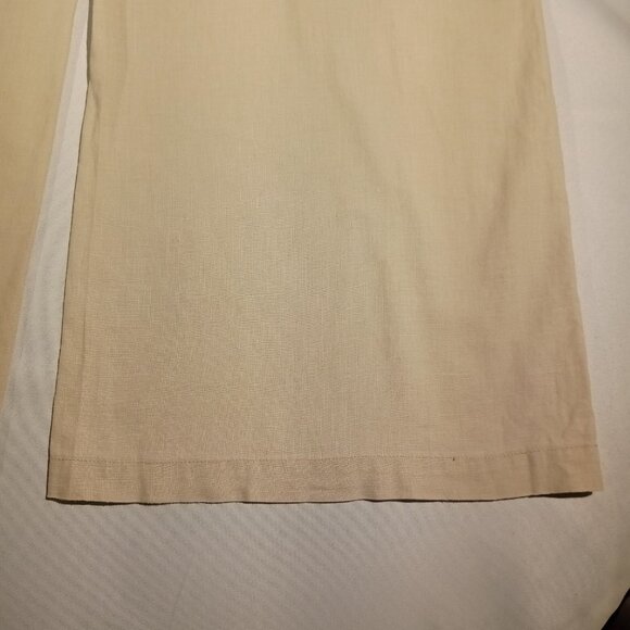 Tan Linen Blend Beach Pants  sz 13  Tracy Evans  Wide Leg  Pockets  Summer  GUC - Picture 9 of 10